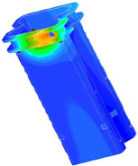 Mechanical structural analysis to evaluate strength resistance of a gear support for vertical transmission