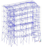 Seismic analysis: one of modal deformation patterns of a 6 story building erected in Tirana - Albania